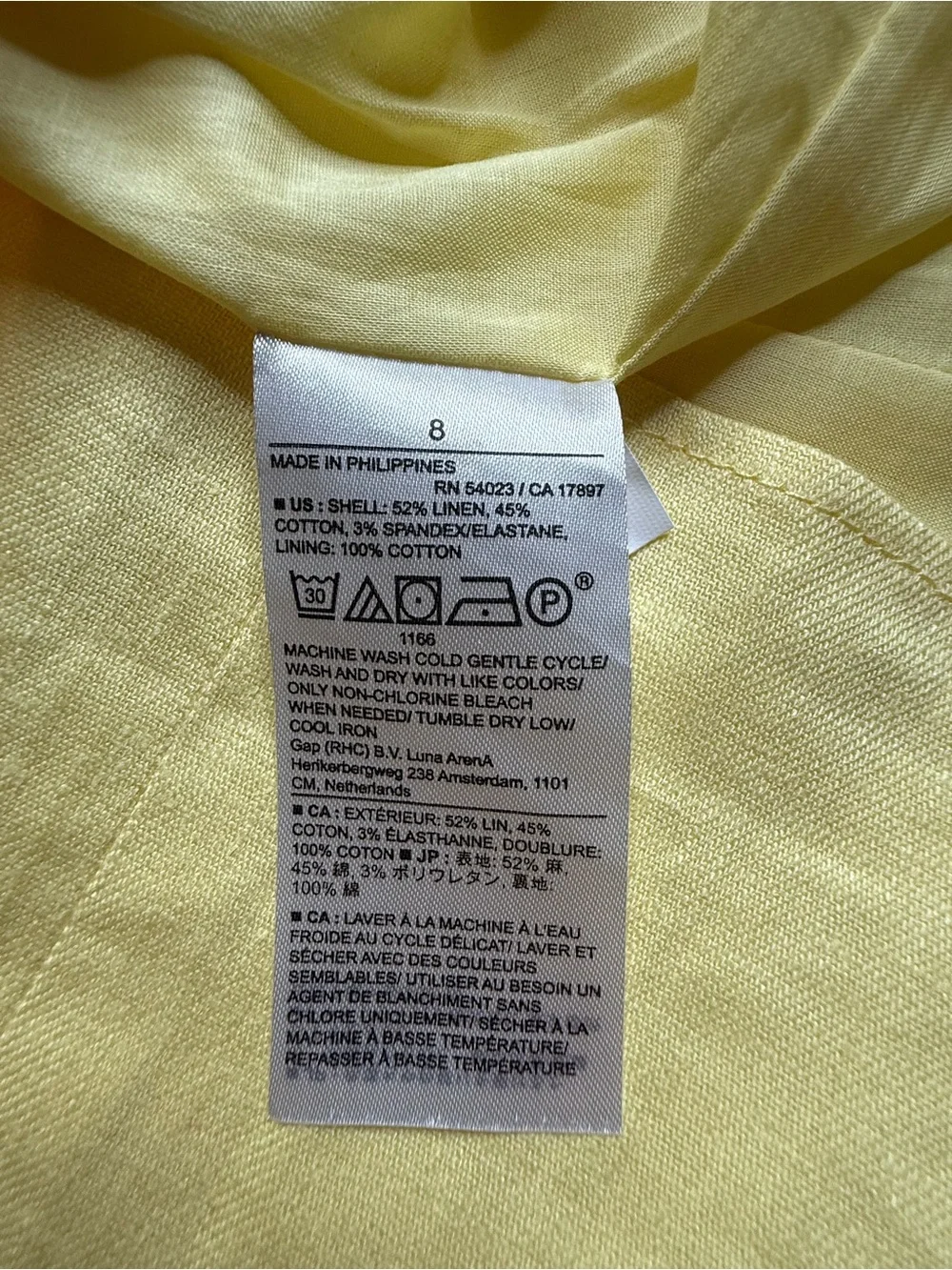 NWT Banana Republic Yellow Ruffle-Front Sundress - Picture 7 of 7